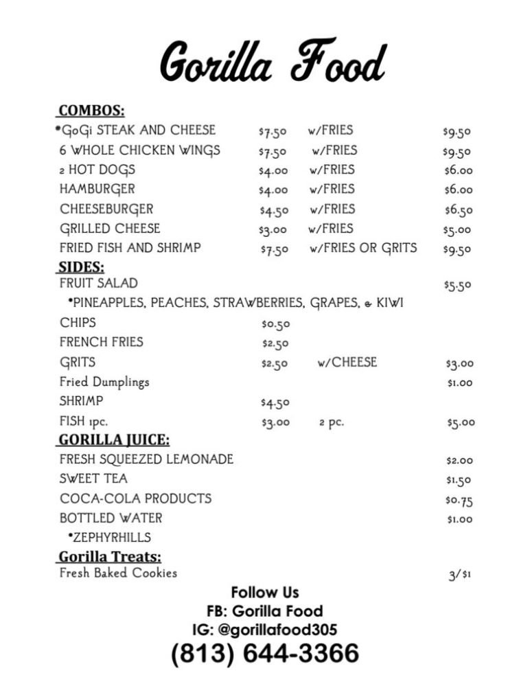GORILLA FOOD Updated August 2024 Tampa, Florida Food Delivery Services Phone Number Yelp