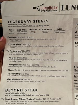 Menu photo 4 LongHorn Steakhouse Heath, OH