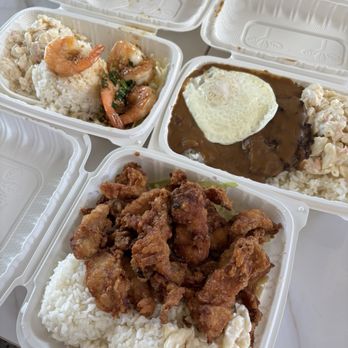 Loco Moco Drive Inn - Garlic Shrimp, Loco Moco, and Mochiko Chicken - Hawaiian Near Me - Honolulu, Hawaii