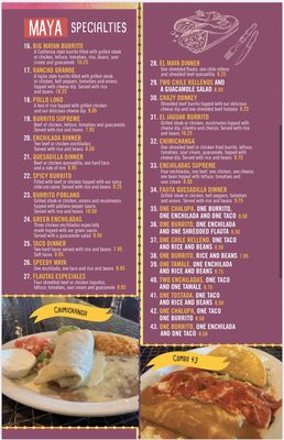 Menu photo 3 Maya Mexican Restaurant Alabaster, AL