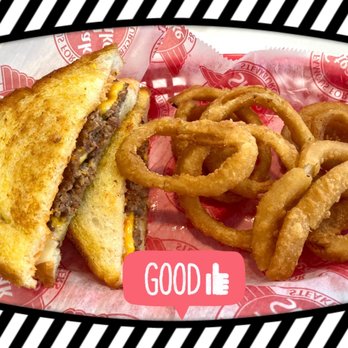 Steak ’n Shake - a sandwich and onion rings - American Near Me - Rockford, Illinois Steak ’n Shake - a sandwich and onion rings - American Near Me - Rockford, Illinois