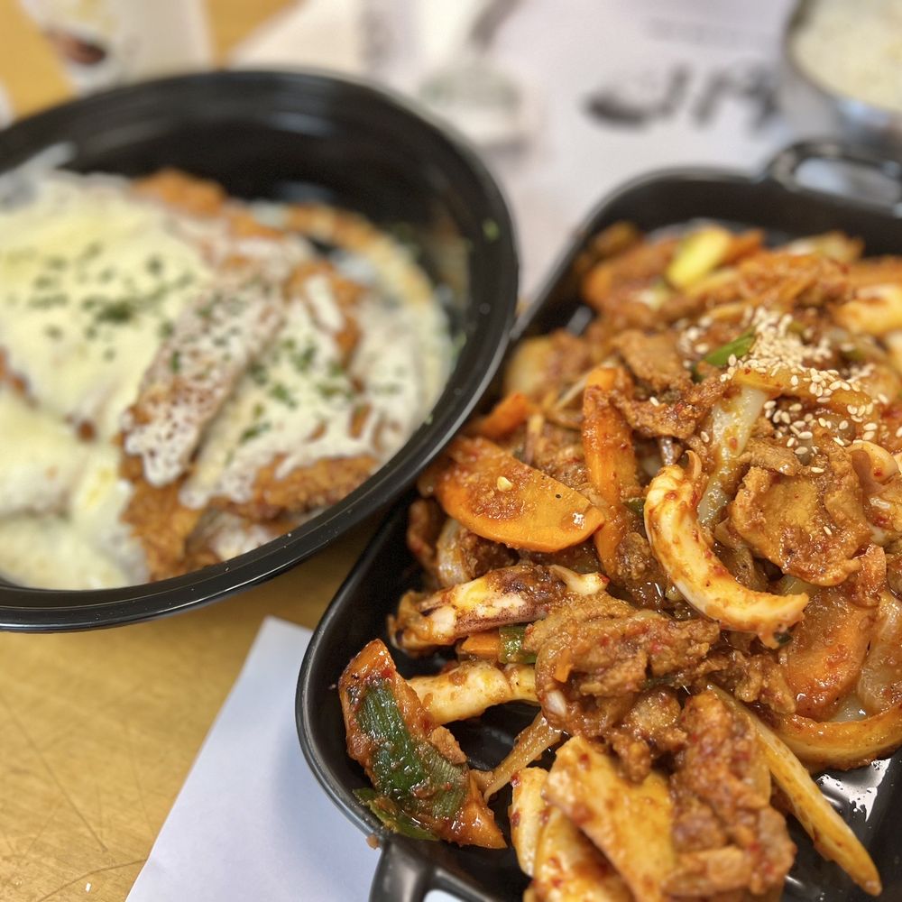 I Am Kimchi - two dishes of food on a table - Korean Near Me - Flushing, New York I Am Kimchi - two dishes of food on a table - Korean Near Me - Flushing, New York