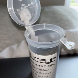 Buceye Dispensary & Café - Cool 8th container with built in grinder