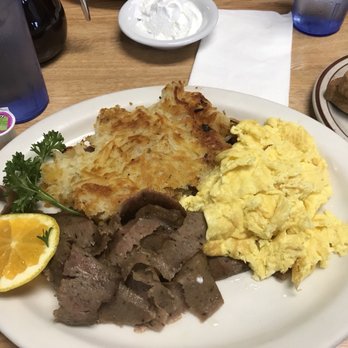 Lemon Grove Cafe - Gyro and Eggs (with hash brown and toast). - American Near Me - Lemon Grove, California