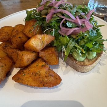 San Laurel - Toast with avocado and sprouts - Spanish Near Me - Los Angeles, California San Laurel - Toast with avocado and sprouts - Spanish Near Me - Los Angeles, California