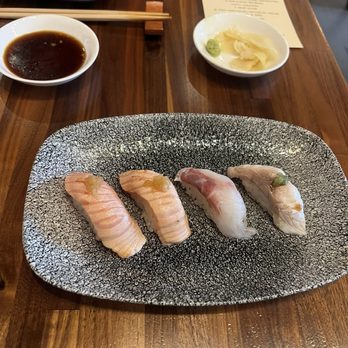 OMAKAI sushi - Salmon and white fish nigiri - Sushi Bars Near Me - Miami, Florida