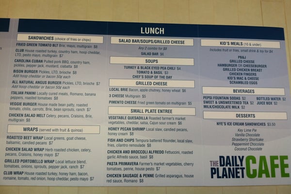 Menu photo 8 The Daily Planet Cafe Raleigh, NC Menu photo 8 The Daily Planet Cafe Raleigh, NC