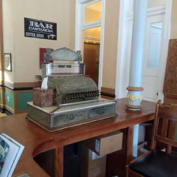 Castaneda Hotel - An antique cash register and front desk at the Castaneda Hotel. A must place to stay or to have a wedding or party. - Hotels Near Me - Las Vegas, New Mexico Castaneda Hotel - An antique cash register and front desk at the Castaneda Hotel. A must place to stay or to have a wedding or party. - Hotels Near Me - Las Vegas, New Mexico