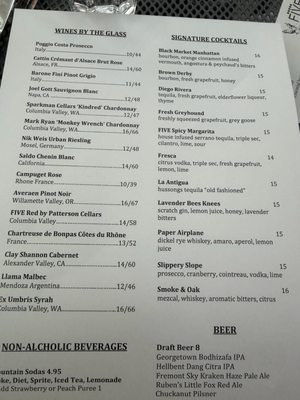 Menu photo 1 Five Restaurant Bistro Edmonds, WA Menu photo 1 Five Restaurant Bistro Edmonds, WA