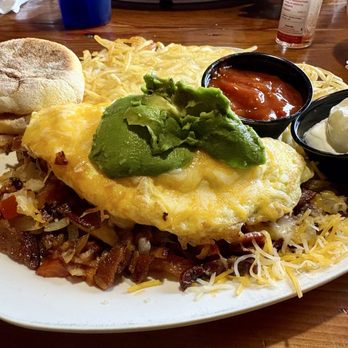 Sandy Family Restaurant - California Omelette. Stuffed and very good. I did ask for added onions! - American Near Me - Sandy, Oregon Sandy Family Restaurant - California Omelette. Stuffed and very good. I did ask for added onions! - American Near Me - Sandy, Oregon