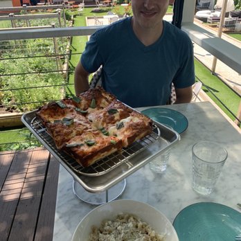 Gemelle - Margherita pizza, cacio e Pepe. Not pictured: lemon arugula salad that we devoured - Italian Near Me - Fort Worth, Texas