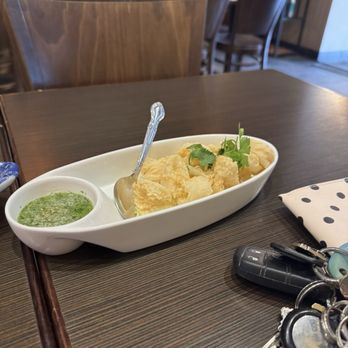 Coconut Bay - Calamari with amazing cilantro based sauce. - Thai Near Me - Burlingame, California Coconut Bay - Calamari with amazing cilantro based sauce. - Thai Near Me - Burlingame, California