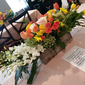 Kenneth Village Flowers - Second centerpiece featuring dendrobium orchids - Florists Near Me - Glendale, California Kenneth Village Flowers - Second centerpiece featuring dendrobium orchids - Florists Near Me - Glendale, California