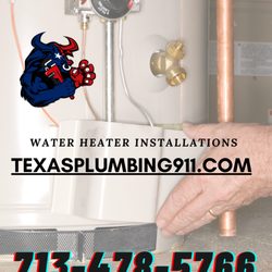 Texas Plumbing - Do you have a tank type water heater? We service Electric or Gas Water Heaters any size. 50 gallon, 40 gallon? Flush out, repair or replace.