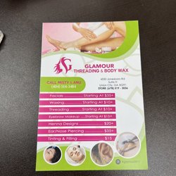 Glamour Threading & Body Wax - Pricing