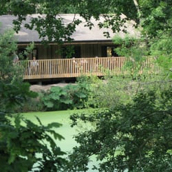 Veranda Cafe/AmazonaZoo - View of the Veranda Cafe from across the lake
