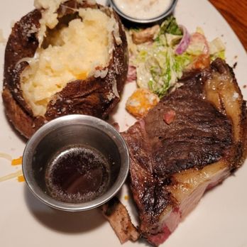 Outback Steakhouse - Prime rib dinner with two sides. It doesn't look appetizing because we forgot to take a before picture. - Steakhouses Near Me - Westminster, California Outback Steakhouse - Prime rib dinner with two sides. It doesn't look appetizing because we forgot to take a before picture. - Steakhouses Near Me - Westminster, California