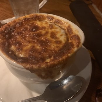 Outback Steakhouse - French onion soup, left a bit too long under the broiler. Haven't had this happen before, and the soup was as awesome as ever. - Steakhouses Near Me - Royersford, Pennsylvania Outback Steakhouse - French onion soup, left a bit too long under the broiler. Haven't had this happen before, and the soup was as awesome as ever. - Steakhouses Near Me - Royersford, Pennsylvania