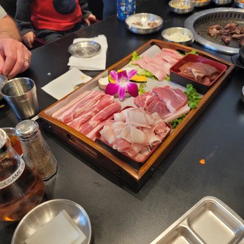 Hodori BBQ - Small pork combo.  삼겹살 too - Korean Near Me - Arcadia, California