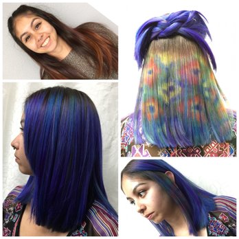 Salon Jupiter - This took 3 appts of removing all box dye then creative colors added. Integrity of hair was amazing afterward. - Cosmetics & Beauty Supply Near Me - San Diego, California Salon Jupiter - This took 3 appts of removing all box dye then creative colors added. Integrity of hair was amazing afterward. - Cosmetics & Beauty Supply Near Me - San Diego, California