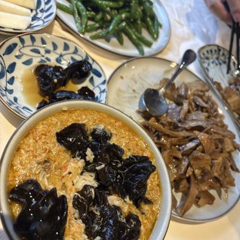 Crab house - Crab Roe on Rice, Green Beans, Pirk with Bamboo Shoots - Seafood Near Me - Edison, New Jersey