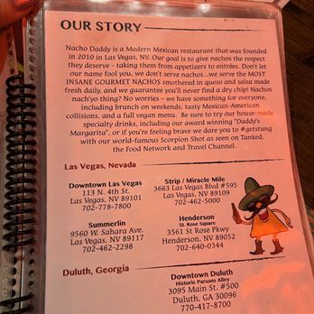 Nacho Daddy - The Story of Nacho Daddy & a list of their locations - New American Near Me - Las Vegas, Nevada Nacho Daddy - The Story of Nacho Daddy & a list of their locations - New American Near Me - Las Vegas, Nevada