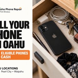 Aloha Phone Repair by TCA Wireless - Waipahu - Sell your unused or damaged phone for cash at TCA Wireless! Get a quote at our Kaheka, Pearl City, or Waipahu location.
