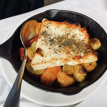 KAVA neo-taverna - Baked feta - Greek Near Me - Boston, Massachusetts KAVA neo-taverna - Baked feta - Greek Near Me - Boston, Massachusetts