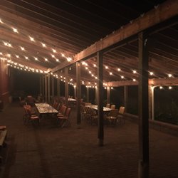 B&L Wine Cellars - Patio at night