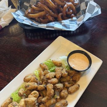 Timbers Bar & Grill - Asparagus bites and onion rings - American Near Me - Ludington, Michigan Timbers Bar & Grill - Asparagus bites and onion rings - American Near Me - Ludington, Michigan