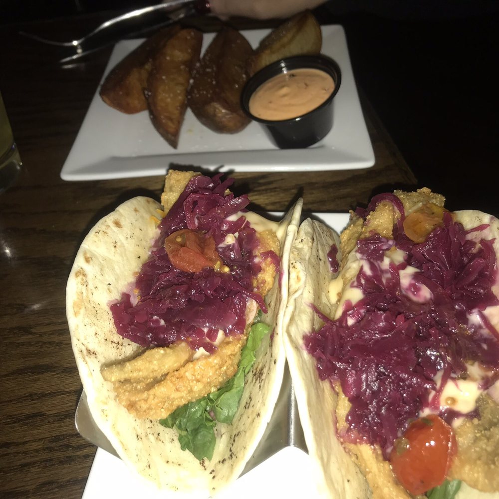 Three Blind Mice Irish Pub - These are pretty fish tacos, but they're soft all the way through. There's no crunch to the shell, cabbage, or the fish. - Irish Pub Near Me - Mount Clemens, Michigan