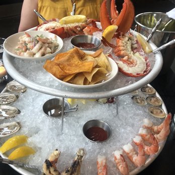 Row 34 - Seaport - Seafood tower - New American Near Me - Boston, Massachusetts