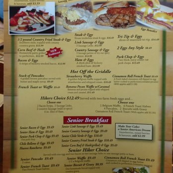 Yosemite Falls Cafe - Menu side one - American Near Me - Clovis, California Yosemite Falls Cafe - Menu side one - American Near Me - Clovis, California