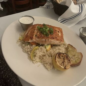 Olive Branch Restaurant - Salmon entree - Greek Near Me - Villas, New Jersey