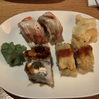 Hiro 88 - Wasabi Stinger Roll, Husker Roll, and the Hiro Hiros Crunch Roll. - Sushi Bars Near Me - Omaha, Nebraska Hiro 88 - Wasabi Stinger Roll, Husker Roll, and the Hiro Hiros Crunch Roll. - Sushi Bars Near Me - Omaha, Nebraska
