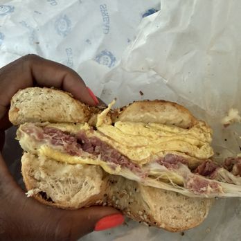 Spread Bagelry - Pastrami, egg, cheese on an everything bagel - Breakfast & Brunch Near Me - Atlanta, Pennsylvania Spread Bagelry - Pastrami, egg, cheese on an everything bagel - Breakfast & Brunch Near Me - Atlanta, Pennsylvania