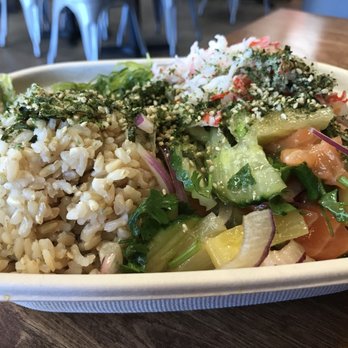 Poke Bar - Three scoops with brown rice - Poke Near Me - Peoria, Arizona