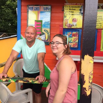 Coco Loco Snow Cones - a man and a woman cutting a cake - Ice Cream & Frozen Yogurt Near Me - Houston, Texas Coco Loco Snow Cones - a man and a woman cutting a cake - Ice Cream & Frozen Yogurt Near Me - Houston, Texas