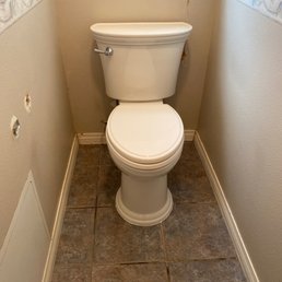 New toilet install. New toilet install.