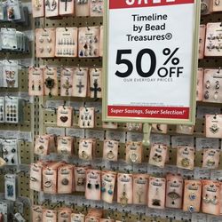 Hobby Lobby - timeline by bead treasure  is 50% but is in the wrong side!