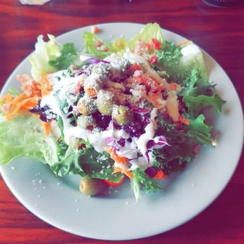 The Walpack Inn - Salad made from the salad bar. - Seafood Near Me - Wallpack Center, New Jersey