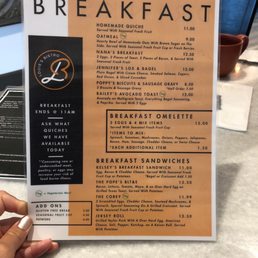 Breakfast menu Breakfast menu