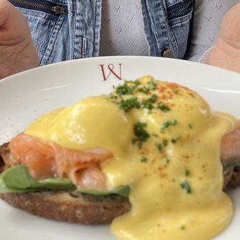 Manon Brasserie - Salmon egg Benedict - Coffee & Tea Near Me - Sydney, NSW
