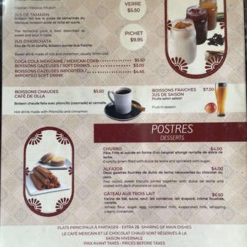 El Rey del Taco - Menu (5/5) as of 7/14/26 - Mexican Near Me - Montreal, Quebec