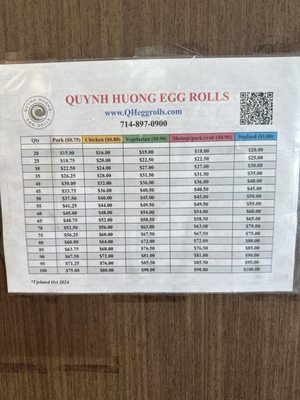 Menu photo 7 Quynh Huong Westminster, CA