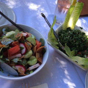 Mantee Cafe - Tabbouleh and Fatoush salad. DELICIOUS - Mediterranean Near Me - Studio City, California