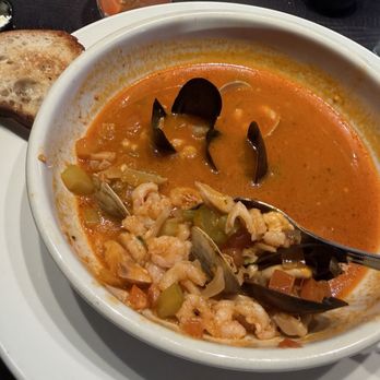 The Wharf - cioppino after I ate a LOT of it - Seafood Near Me - Fort Bragg, California