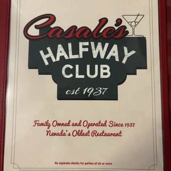 Casale's Halfway Club - Menu - Pizza Near Me - Reno, Nevada