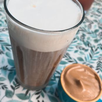 Seeds Cafe - Vanilla foam cold brew and a shot of whipped espresso - Cafes Near Me - Royal Palm Beach, Florida