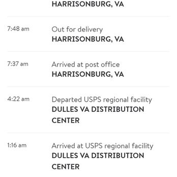 US Post Office - Tracking info for an order I placed on the 1st of August from Walmart.com - Post Offices Near Me - Harrisonburg, Virginia